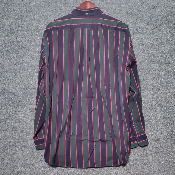 Vintage 90s Faconnable Shirt Large Mens Striped Albert Goldberg Button Down - Picture 8 of 12